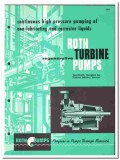 Roy E Roth Company 1960 vintage industrial catalog turbine pumps Roy E Roth Company 1960 vintage industrial catalog turbine pumps