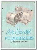 Schultz-Oneill Company 1960 vintage industrial catalog pulverizers Schultz-Oneill Company 1960 vintage industrial catalog pulverizers