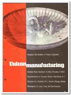 Vulcan Mfg Company 1960 vintage industrial catalog process equipment Vulcan Mfg Company 1960 vintage industrial catalog process equipment