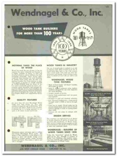 Wendnagel Company 1960 vintage industrial catalog Wood Tanks towers Wendnagel Company 1960 vintage industrial catalog Wood Tanks towers