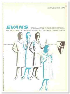 Evans Chemetics Inc 1970 vintage chemical catalog di-valent sulfur Evans Chemetics Inc 1970 vintage chemical catalog di-valent sulfur