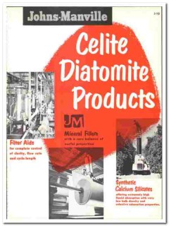 Johns-Manville 1970 vintage chemical catalog Celite Diatomite Products Johns-Manville 1970 vintage chemical catalog Celite Diatomite Products