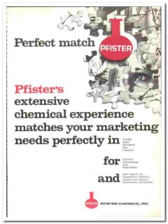 Pfister Chemical Inc 1970 vintage catalog organic color intermediates Pfister Chemical Inc 1970 vintage catalog organic color intermediates