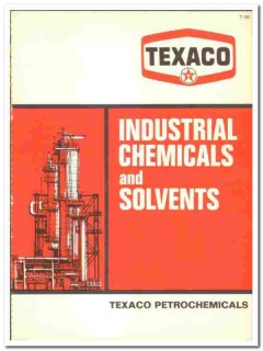 Texaco Inc 1970 vintage chemical catalog industrial solvents Texaco Inc 1970 vintage chemical catalog industrial solvents