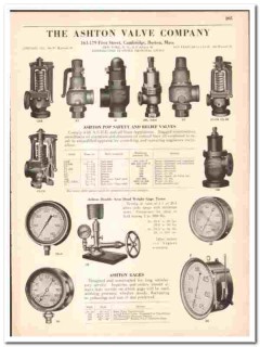 Ashton Valve Company 1942 vintage industrial catalog pop safety relief Ashton Valve Company 1942 vintage industrial catalog pop safety relief