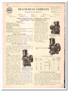 Beach-Russ Company 1942 vintage industrial catalog pumps compressors Beach-Russ Company 1942 vintage industrial catalog pumps compressors