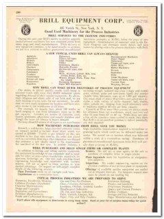 Brill Equipment Corp 1942 vintage industrial catalog process machinery Brill Equipment Corp 1942 vintage industrial catalog process machinery