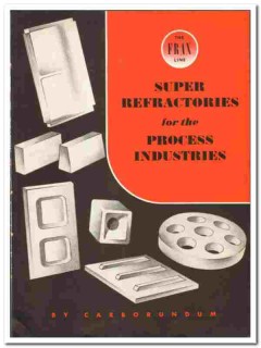 Carborundum Company 1942 vintage industrial catalog FRAX refractories Carborundum Company 1942 vintage industrial catalog FRAX refractories