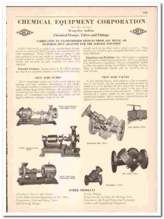 Chemical Equipment Corp 1942 vintage industrial catalog pumps valves Chemical Equipment Corp 1942 vintage industrial catalog pumps valves