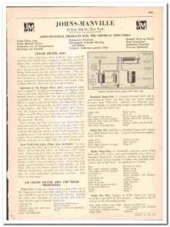 Johns-Manville 1942 vintage chemical catalog Celite Transite asbestos Johns-Manville 1942 vintage chemical catalog Celite Transite asbestos