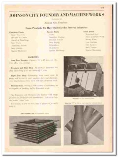 Johnson City Foundry Machine Works 1942 vintage industrial catalog
