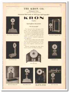 Kron Company 1942 vintage industrial catalog Dial Scales Kronweight