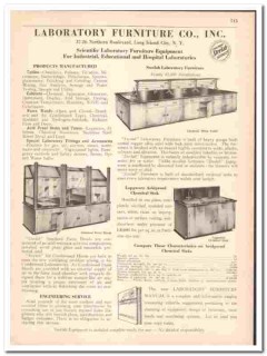 Laboratory Furniture Company 1942 vintage industrial catalog fume hood