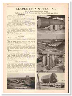 Leader Iron Works Inc 1942 vintage metal catalog industrial equipment Leader Iron Works Inc 1942 vintage metal catalog industrial equipment