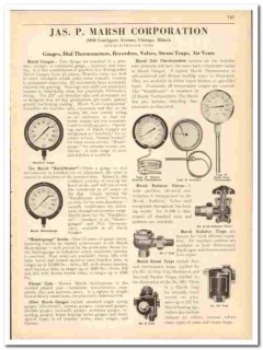 Jas P Marsh Corp 1942 vintage industrial catalog gauges valves traps Jas P Marsh Corp 1942 vintage industrial catalog gauges valves traps