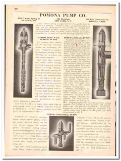 Pomona Pump Company 1942 vintage industrial catalog deep well turbine Pomona Pump Company 1942 vintage industrial catalog deep well turbine