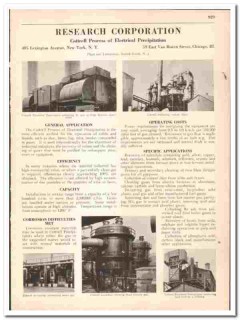 Research Corp 1942 vintage industrial catalog Cottrell precipitation