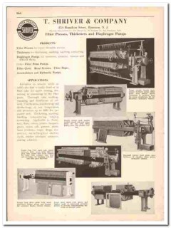 T Shriver Company 1942 vintage industrial catalog Filter Presses