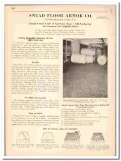 Snead Floor Armor Company 1942 vintage catalog industrial concrete