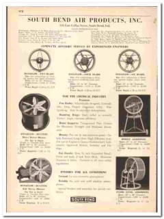 South Bend Air Products Inc 1942 vintage heating catalog blower fan South Bend Air Products Inc 1942 vintage heating catalog blower fan