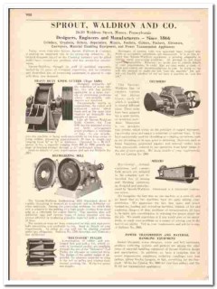 Sprout-Waldron Company 1942 vintage industrial catalog crushers mixers