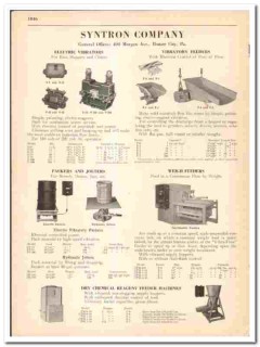 Syntron Company 1942 vintage industrial catalog Processing Equipment