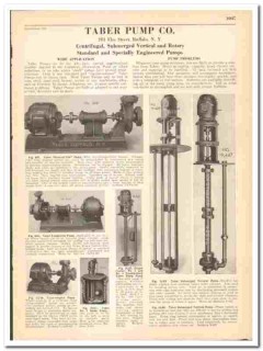 Taber Pump Company 1942 vintage industrial catalog sump submerged