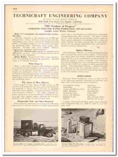 Technicraft Engineering Company 1942 vintage industrial catalog water