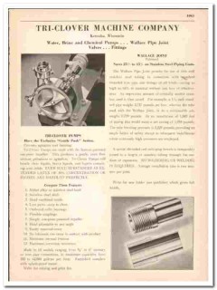 Tri-Clover Machine Company 1942 vintage industrial catalog pumps Tri-Clover Machine Company 1942 vintage industrial catalog pumps