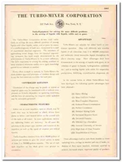 Turbo-Mixer Corp 1942 vintage industrial catalog liquids solids gases Turbo-Mixer Corp 1942 vintage industrial catalog liquids solids gases