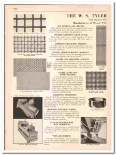 W S Tyler Company 1942 vintage industrial catalog woven wire screens W S Tyler Company 1942 vintage industrial catalog woven wire screens