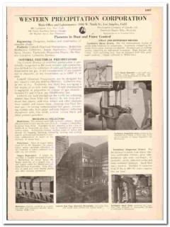 Western Precipitation Corp 1942 vintage industrial catalog dust fume Western Precipitation Corp 1942 vintage industrial catalog dust fume