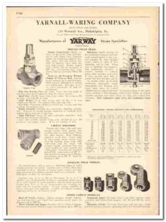 Yarnall-Waring Company 1942 vintage heating catalog Steam Specialties