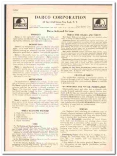 Darco Corp 1942 vintage industrial catalog Activated Carbons Darco Corp 1942 vintage industrial catalog Activated Carbons