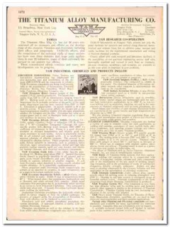 Titanium Alloy Mfg Company 1942 vintage industrial catalog TAMCO Titanium Alloy Mfg Company 1942 vintage industrial catalog TAMCO