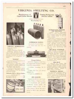 Virginia Smelting Company 1942 vintage chemical catalog Sulfur Dioxide Virginia Smelting Company 1942 vintage chemical catalog Sulfur Dioxide