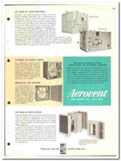 Aerovent Fan Company 1964 vintage heater catalog air handling equip Aerovent Fan Company 1964 vintage heater catalog air handling equip