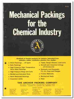 Anchor Packing Company 1964 vintage industrial catalog asbestos Anchor Packing Company 1964 vintage industrial catalog asbestos