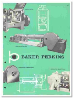 Baker Perkins Inc 1964 vintage industrial catalog mixers centrifugals Baker Perkins Inc 1964 vintage industrial catalog mixers centrifugals