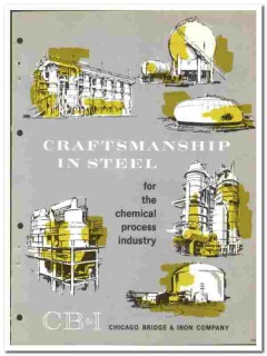 Chicago Bridge Iron Company 1964 vintage industrial catalog fabricated Chicago Bridge Iron Company 1964 vintage industrial catalog fabricated