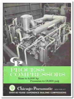 Chicago Pneumatic Tool Company 1964 vintage catalog Process Compressor Chicago Pneumatic Tool Company 1964 vintage catalog Process Compressor