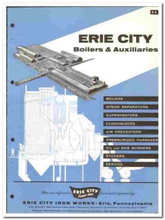 Erie City Iron Works 1964 vintage industrial catalog steam generators
