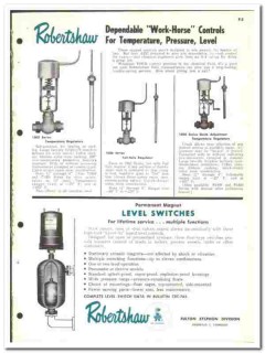 Robertshaw Controls Company 1964 vintage industrial catalog Fulton Robertshaw Controls Company 1964 vintage industrial catalog Fulton