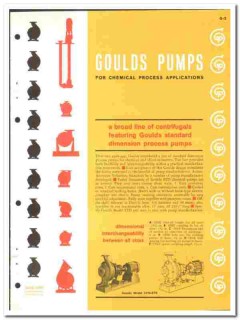 Goulds Pumps Inc 1964 vintage industrial catalog chemical process