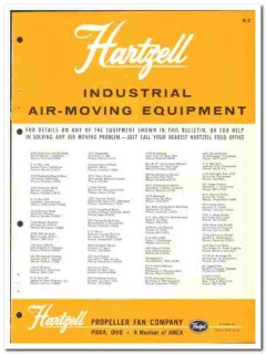 Hartzell Propeller Fan Company 1964 vintage heating catalog blowers