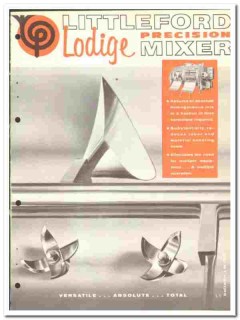 Littleford Bros Inc 1964 vintage industrial catalog Lodige Mixer