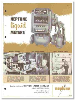 Neptune Meter Company 1964 vintage industrial catalog liquid