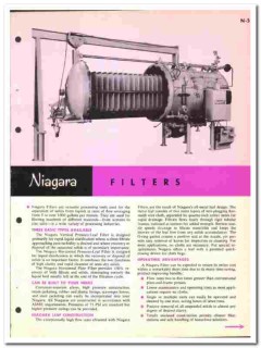 Ametek Inc 1964 vintage industrial catalog Niagara Filters process