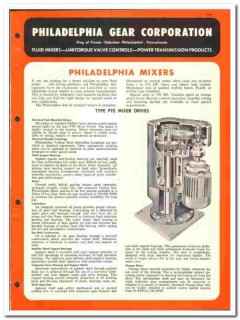 Philadelphia Gear Corp 1964 vintage industrial catalog fluid mixers Philadelphia Gear Corp 1964 vintage industrial catalog fluid mixers