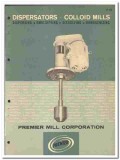 Premier Mill Corp 1964 vintage industrial catalog Dispersators Colloid Premier Mill Corp 1964 vintage industrial catalog Dispersators Colloid